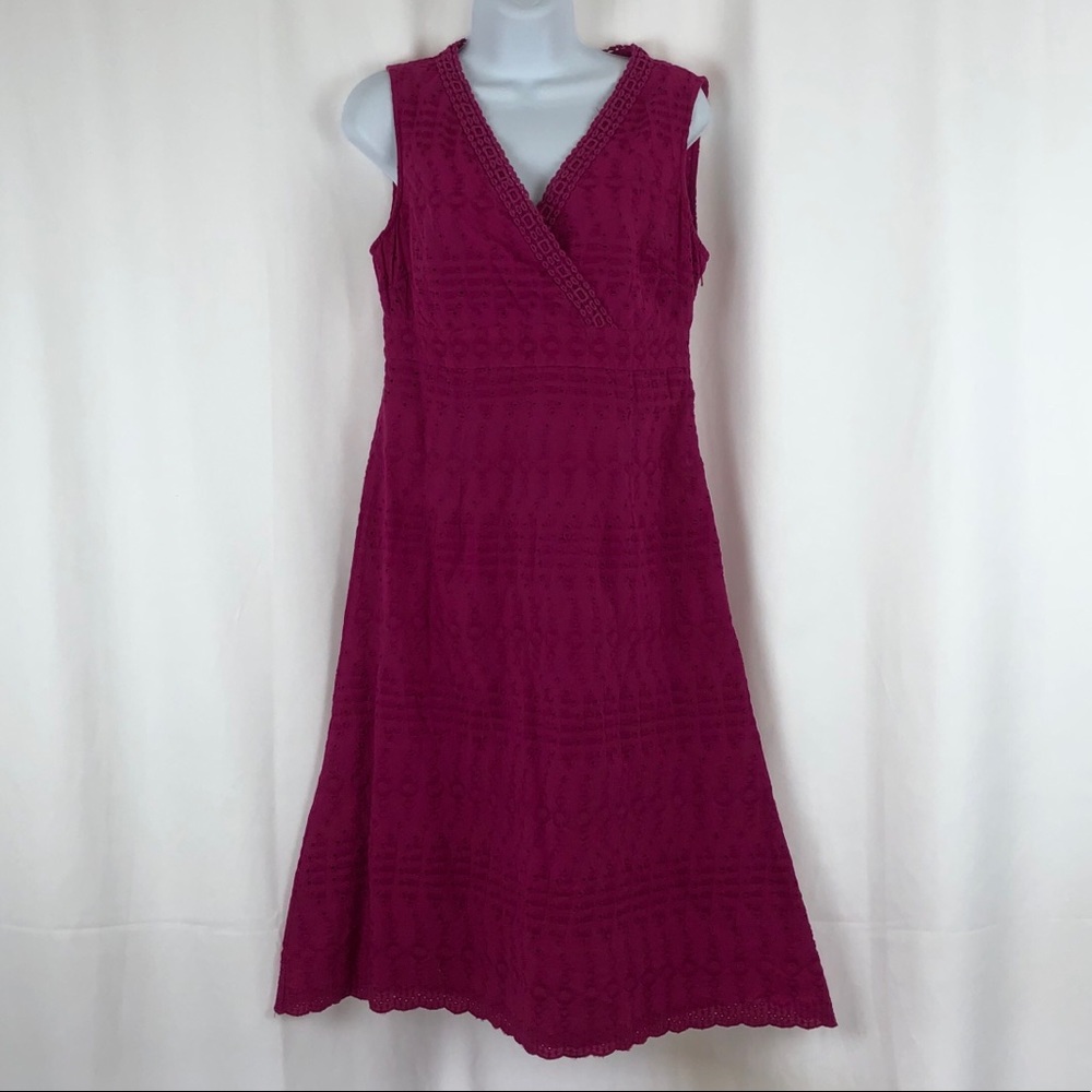 Maine New England eyelet lace sleeveless dress 10